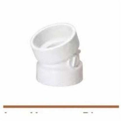 22.5 deg Elbow, 2 in, Hub, DWV, PVC