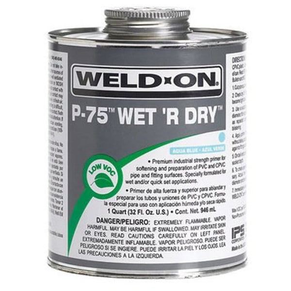 P75™ Primer, 1/2 pt, Aqua Blue, For PVC