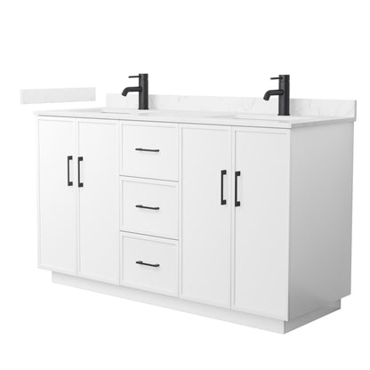Elan Double Bathroom Vanity with Toe Kick - 60W x 35H x 22D