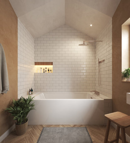 Grayley Alcove Bathtub - 66W x 22H x 36D