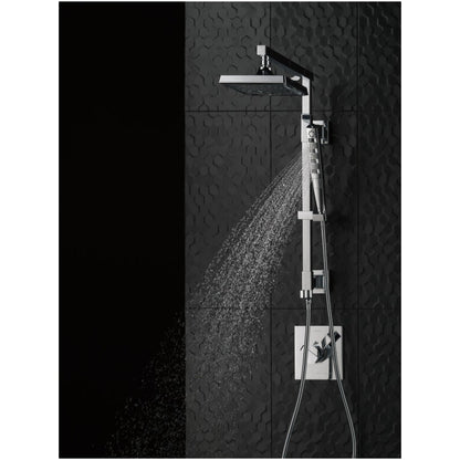 Emerge 18" Angular Shower Column with Hose and Integrated Diverter - Less Shower Head and Hand Shower