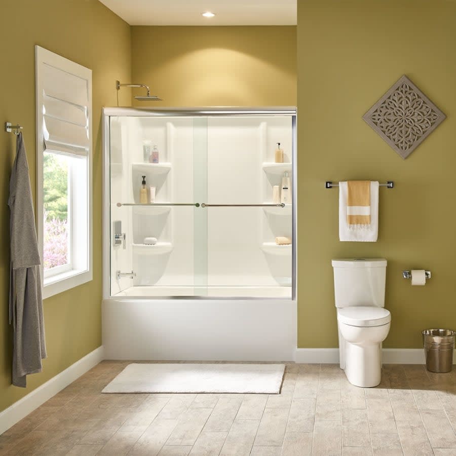 Studio Three Wall Alcove Acrylic Soaking Tub with Left Drain