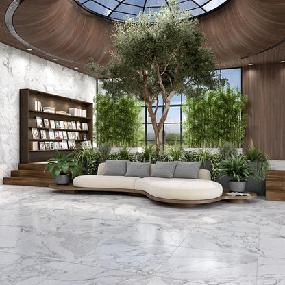 Marble Attache Lavish Pearl Arabesque Rectangle 24X48 Satin