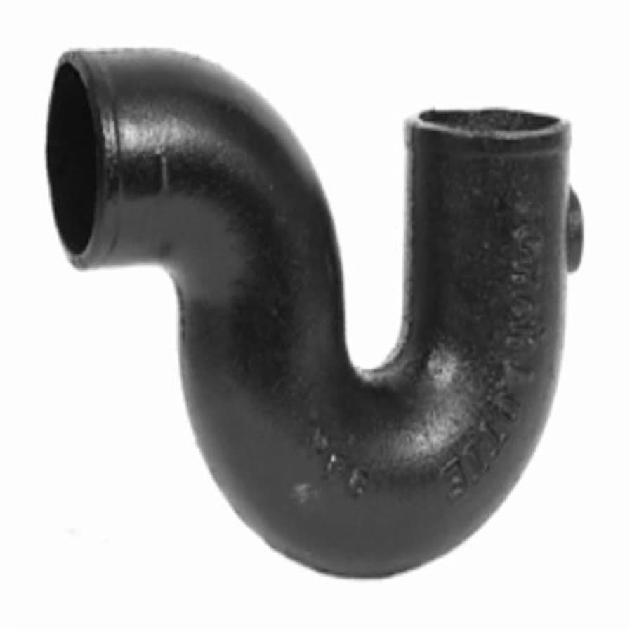 P-Trap with 1/2" Tap, 2 in, No Hub, Cast Iron