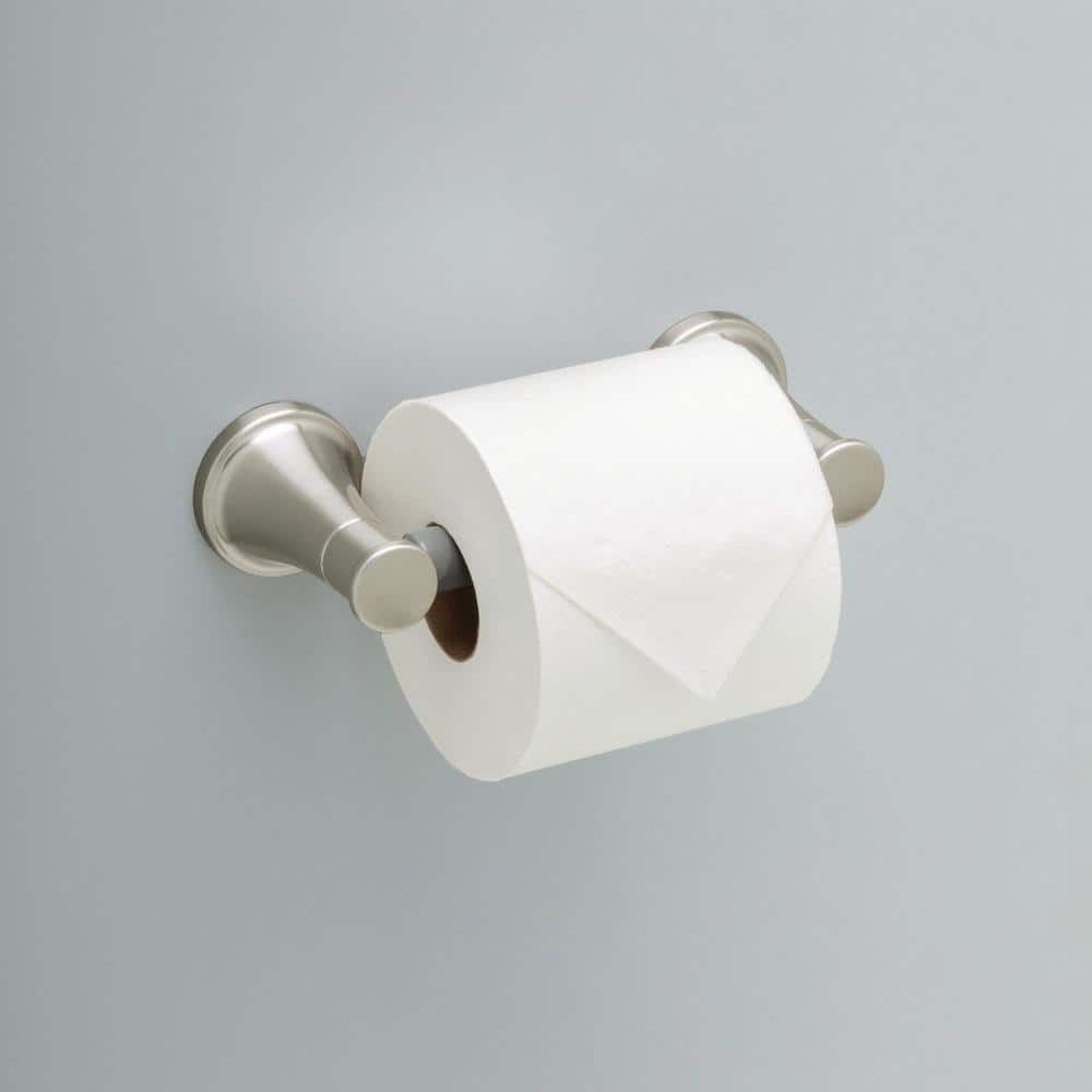 Casara Wall Mount Spring-Loaded Toilet Paper Holder Bath Hardware Accessory in Brushed Nickel