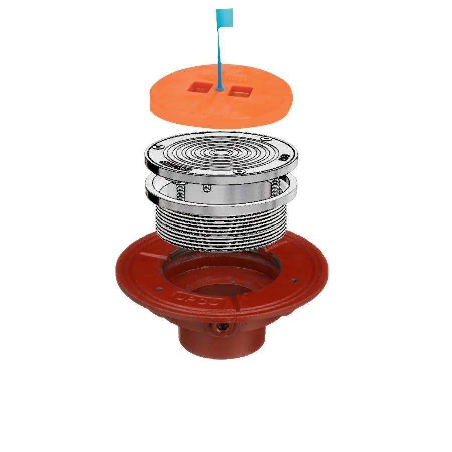 Cleanout Cover, 5 in, Round, Stainless Steel