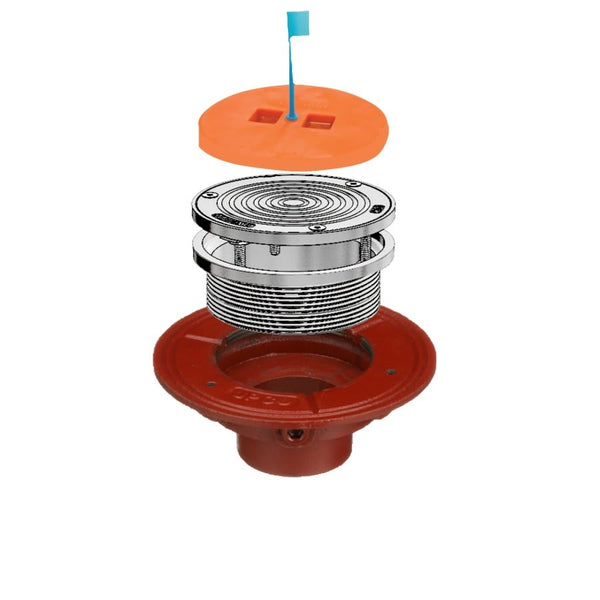 Cleanout Cover, 5 in, Round, Stainless Steel