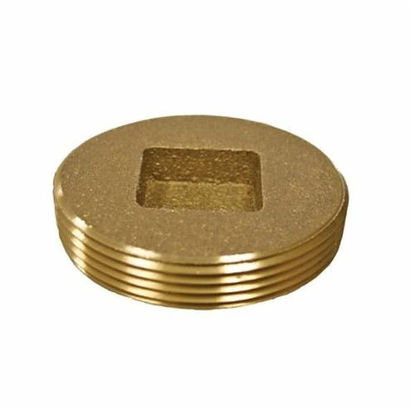 Countersunk Plug, 2 in, MNPT, Brass, Rough Brass