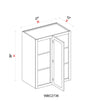 Wall Blind Corner Cabinet - 27"W x 36"H x 12"D