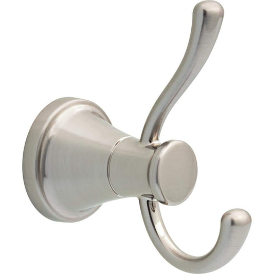 Casara Double Towel Hook Bath Hardware Accessory in Brushed Nickel