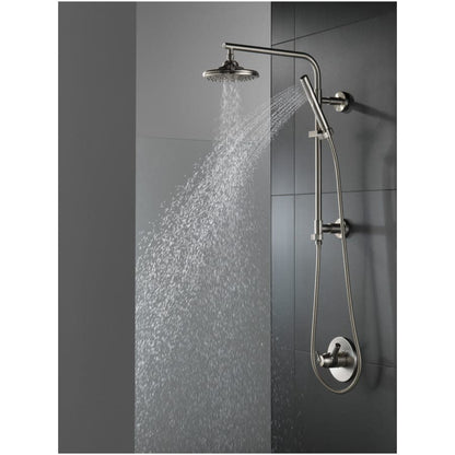 Emerge 18" Round Shower Column with Hose and Integrated Diverter - Less Shower Head and Hand Shower