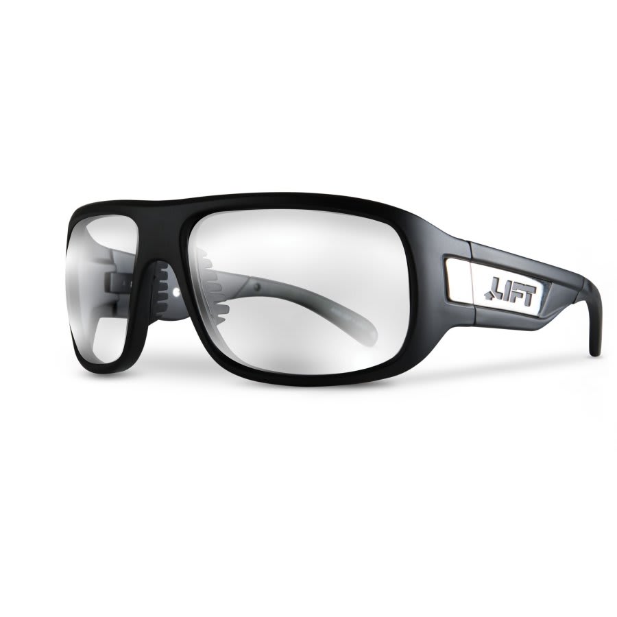 Bold Safety Glasses, Black Frame, Clear Lenses