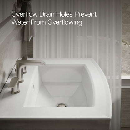 Archer 24" Pedestal Bathroom Sink with 3 Holes Drilled and Overflow