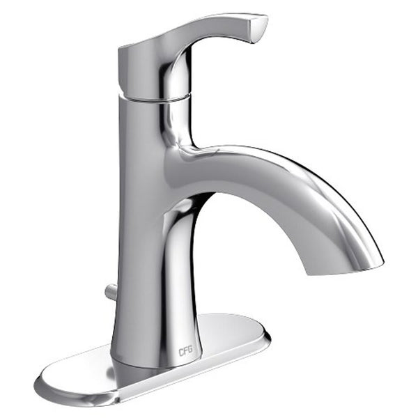 Ash Single Hole or Centerset Lavatory Faucet, ADA, 1 Handle, 1 or 3-Hole, 1.2 gpm, Chrome