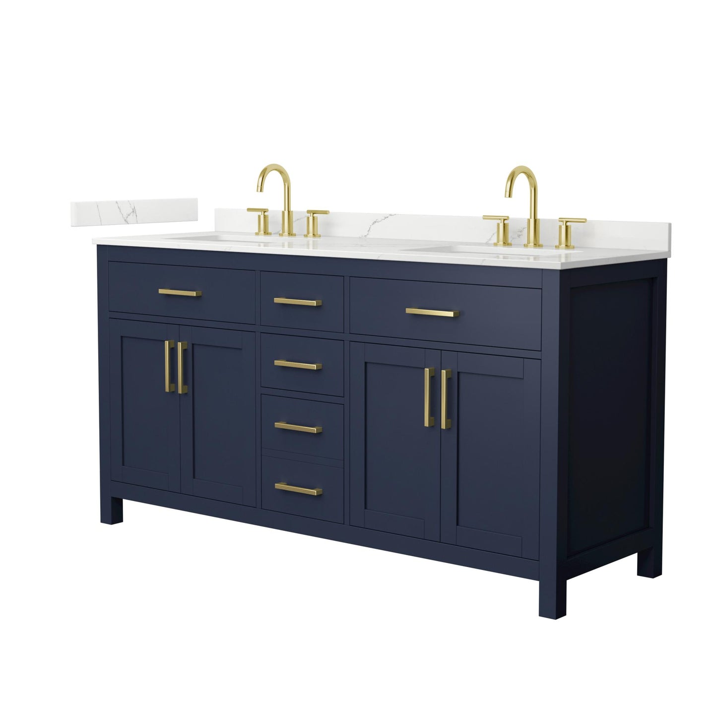 Beckett Double Bathroom Vanity - 66W x 35H x 22D