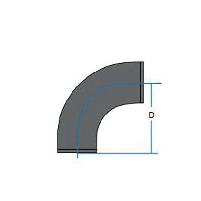 Medium Sweep 1/4 Bend, 3 in, No Hub, Cast Iron