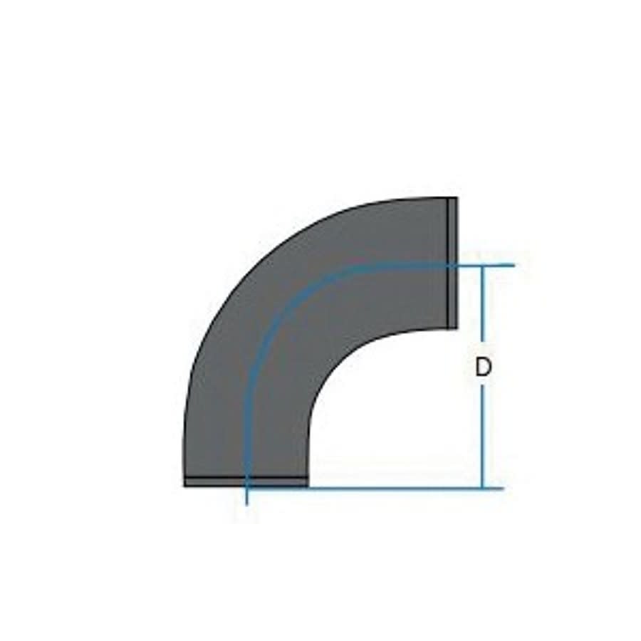 Medium Sweep 1/4 Bend, 4 in, No Hub, Cast Iron