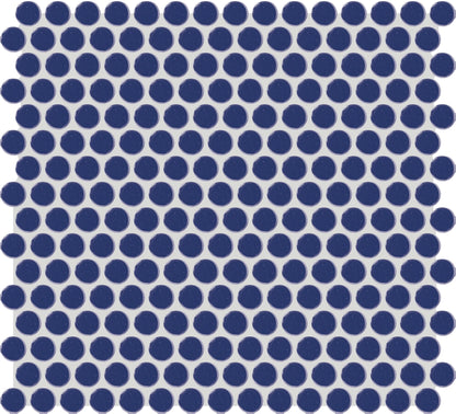 Unglazed Mosaics Sapphire Sky Penny Rounds 1X1 Matte