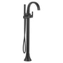 Doux Floor Mounted Tub Filler with Built-In Diverter - Includes Hand Shower