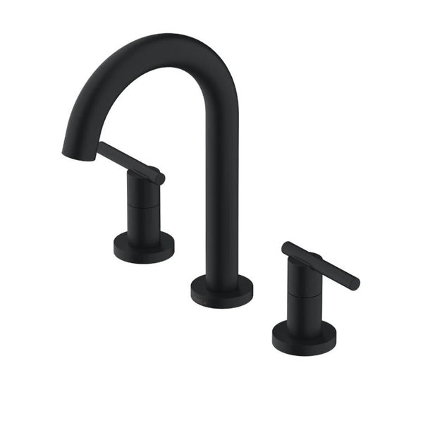 Parma® Widespread Lavatory Faucet, ADA, 2 Handle, 2-Hole, 1.2 gpm, Satin Black