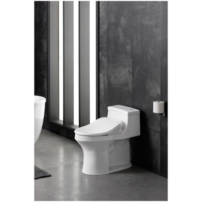 PureWash E525 Elongated Bidet Seat with Continuously Heated Water, Automatically UV Light Self-Cleaning Stainless Steel Wand, Front and Rear Wash Modes, Adjustable Water Temperature and Pressure, Quiet-Close, and Quick-Release Technologies