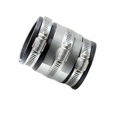 Shielded Transition Coupling, 2 in, PVC/Stainless Steel