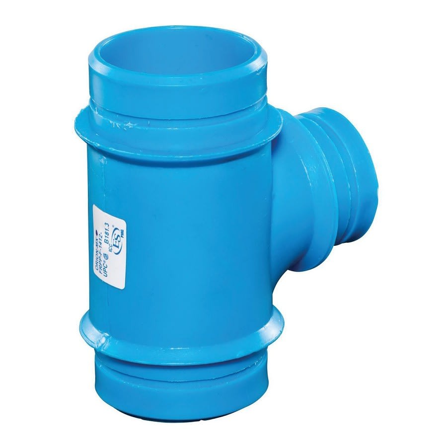 Blueline™ Acid Waste Sanitary Tee, 2 x 1-1/2 in, Polypropylene