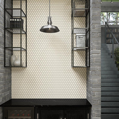 Color Wheel Mosaic Matte Biscuit Hexagon 1.5X1.5 Matte