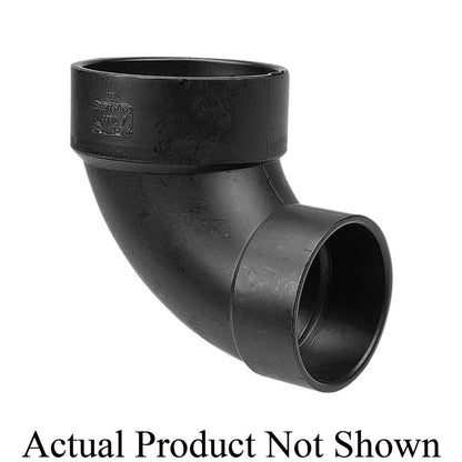 DWV Closet Bend, 4 x 3 in, Hub, ABS