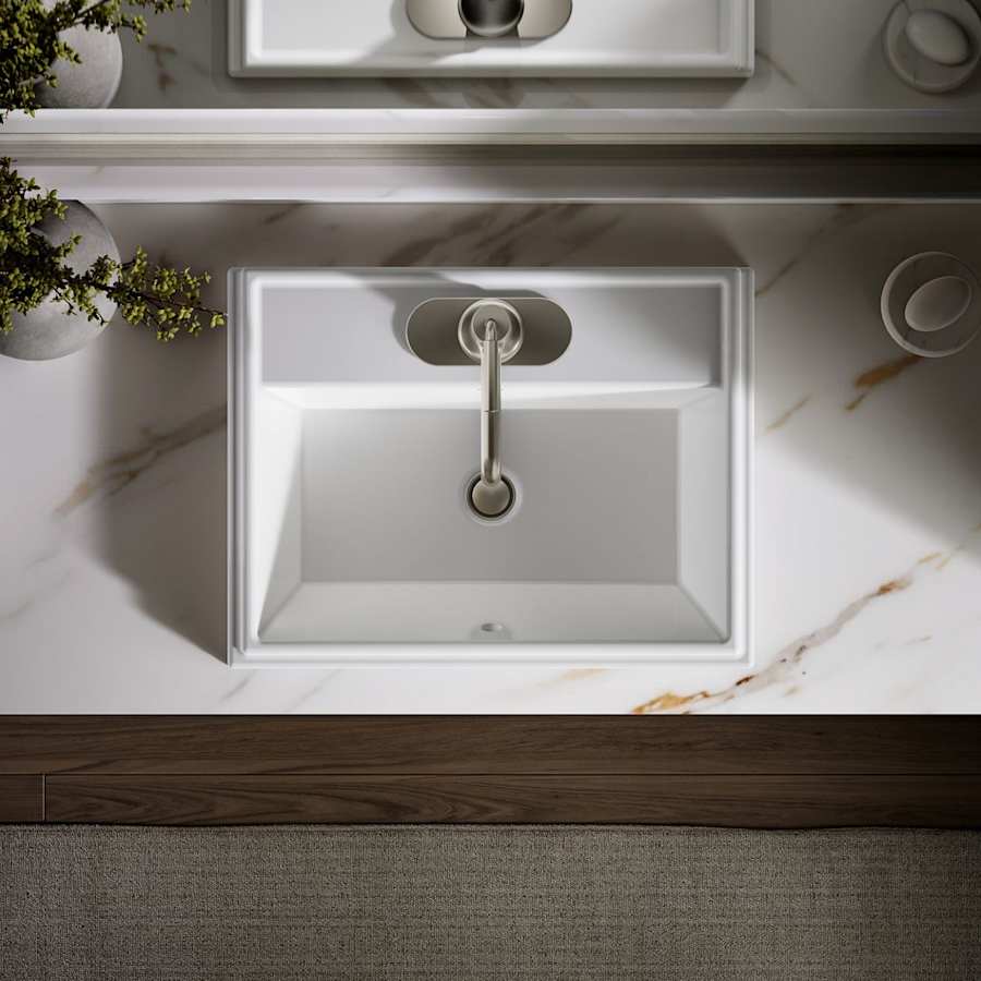 Tresham 20" Drop In Bathroom Sink with 1 Hole Drilled and Overflow