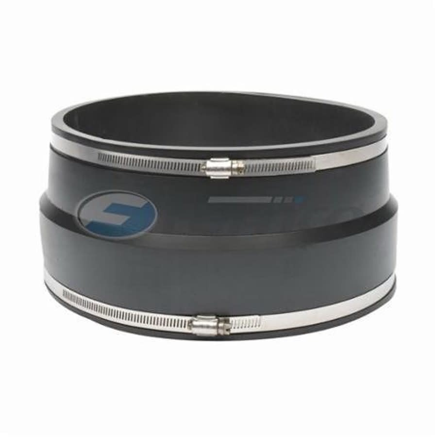 Transition Coupling, 10 in, Ductile Iron/AC x Cast Iron/Plastic, Flexible PVC