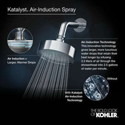 Forte 2.5 GPM Single Function Shower Head with Katalyst Air-induction Technology