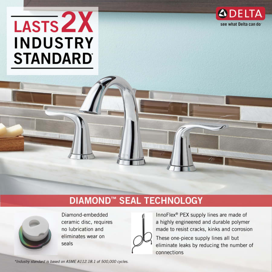 Lahara Widespread Bathroom Faucet with Pop-Up Drain Assembly - Includes Lifetime Warranty