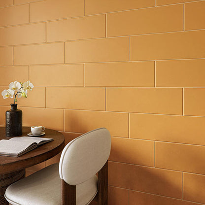 Color Wheel Linear Matte Mustard Rectangle 2X8 Matte