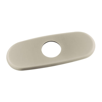 Escutcheon, 6 in L, Metal, Brushed Nickel