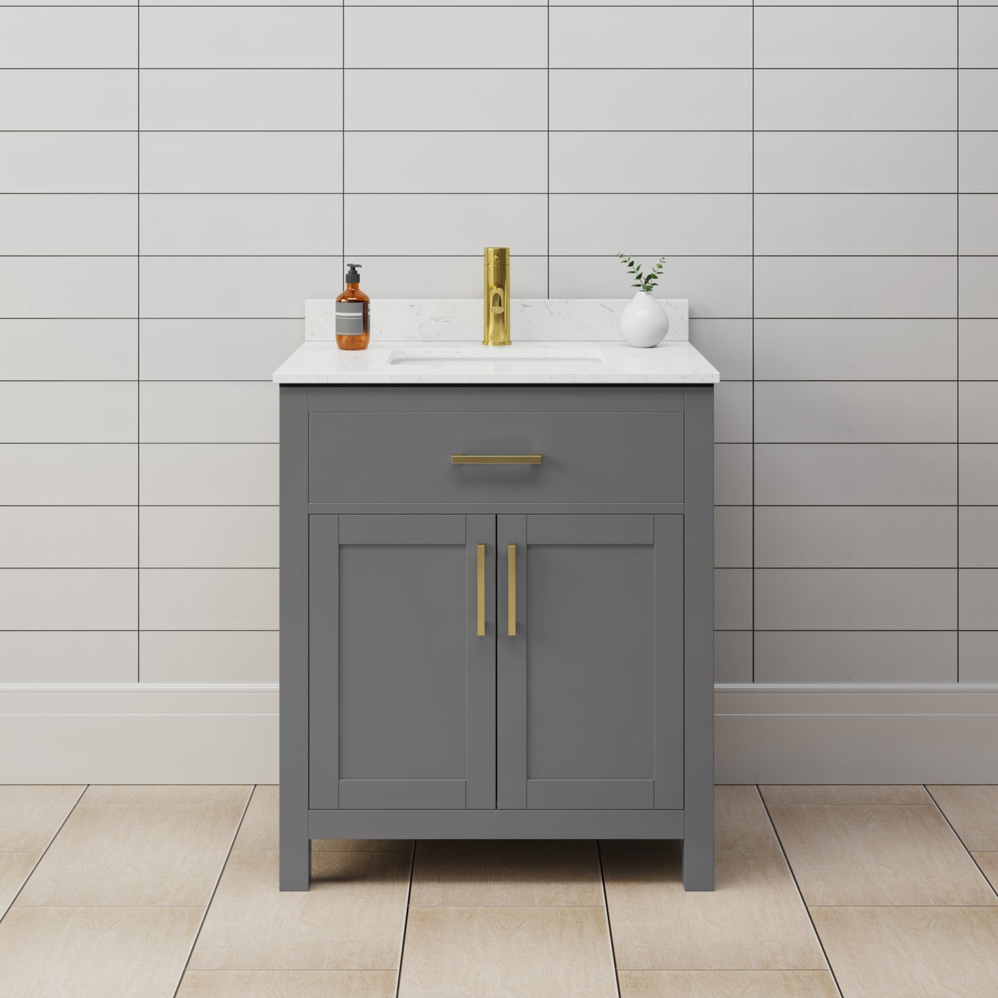 Beckett Single Bathroom Vanity - 30W x 35H x 22D