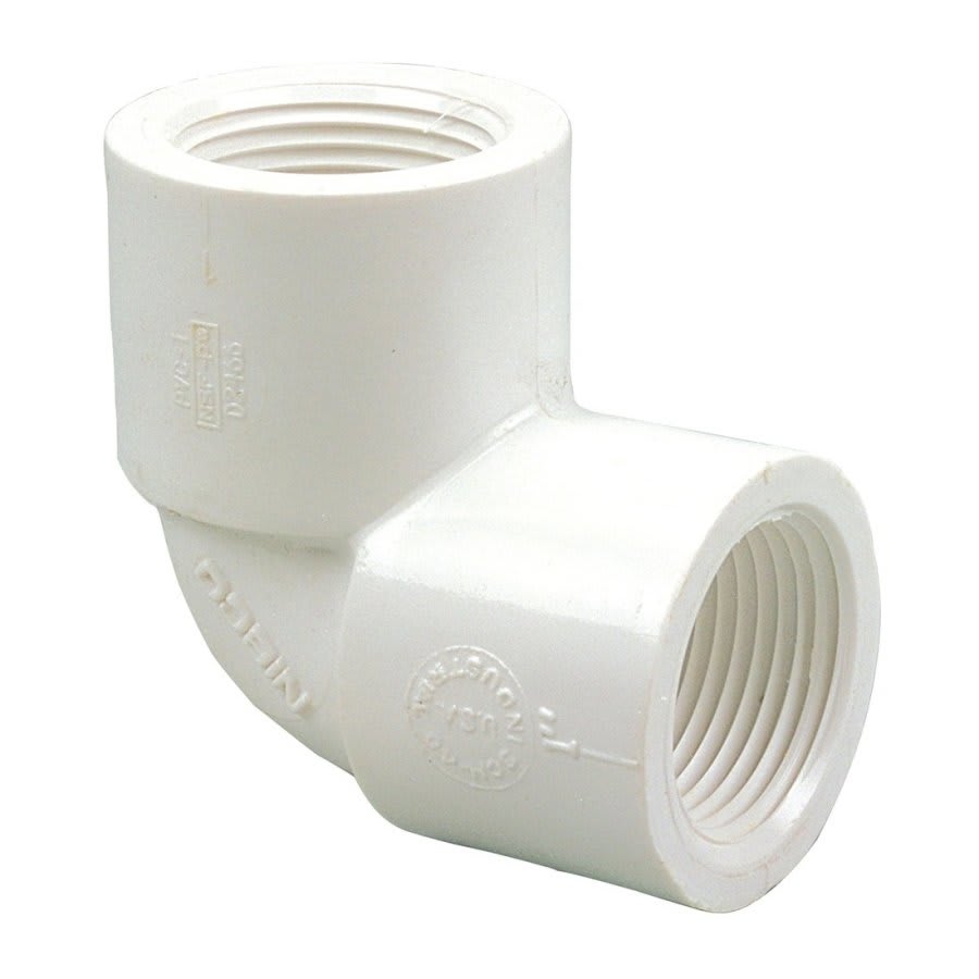 90 deg Elbow, 2 in, FNPT, SCH 40/STD, PVC