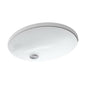 Caxton® Under Mount Lavatory Sink, ADA, 17 x 14 x 7-1/2 in, Vitreous China, White