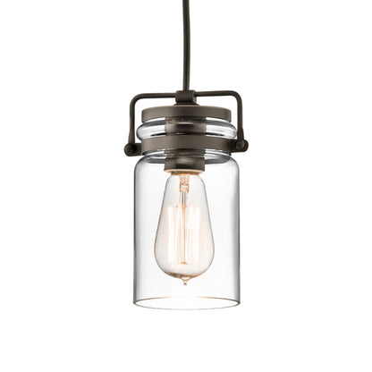 Brinley Single Light 5" Wide Mini Pendant with Canning Jar Style Shade