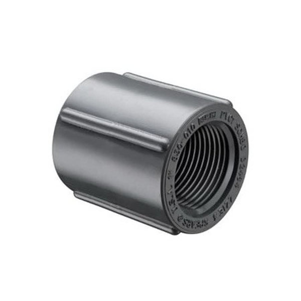 Coupling, 1-1/4 in, FNPT, SCH 80/XH, PVC