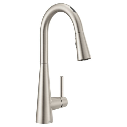 Sleek 1.5 GPM Single Hole Pull Down Kitchen Faucet with Voice Activation