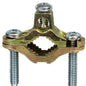 High Strength Bare Ground Clamp With Screws, 8 to 2 AWG Conductor, Copper Alloy