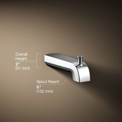 Pitch 6" Integrated Diverter Tub Spout
