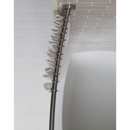 Expanse 60" - 72" Adjustable Curved Shower Rod with Contemporary Design