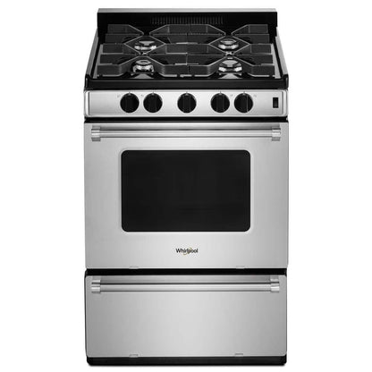 24"W 2.96Cuft F/S Compact 4B Gas Range Stainless Steel