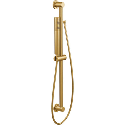 Single Function Hand Shower Package with Hose and Slide Bar Included from the Level Collection