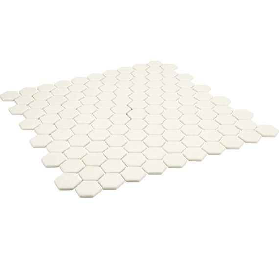 Uptown Glass Alabaster Hexagon 1X1 Mixed