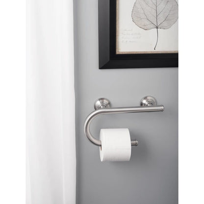 7-5/8" x 1" Grab Bar with Integrated Tissue Holder from the Home Care Collection