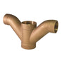 DWV Double Combination Wye and 45 deg Elbow, 2 x 1-1/2 x 1-1/2 in, C, Copper