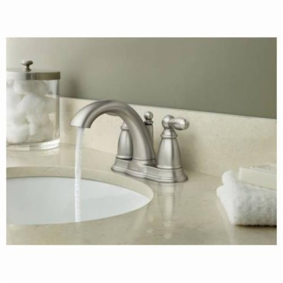 Brantford™ Centerset Lavatory Faucet, ADA, 2 Handle, 2-Hole, 1.2 gpm, Brushed Nickel